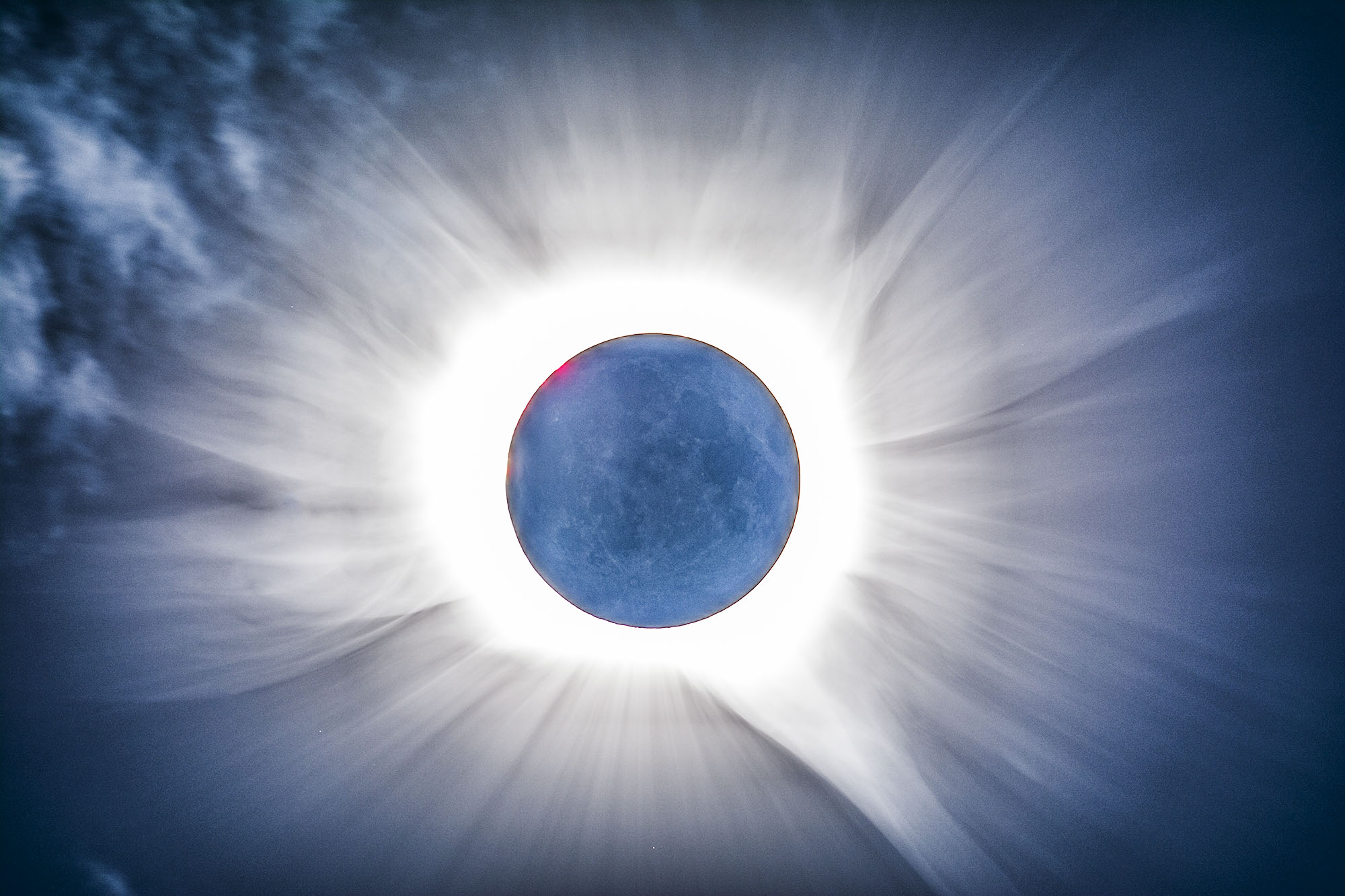 Today with modern camera technology, we can capture the majestic Solar Corona and the Earthshine in the Moon at the same time!